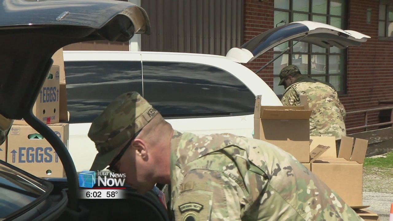 National Guard helps out with West Ohio Food Bank's largest distribution in Hardin County